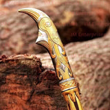High Quality Stainless Steel Construction Hatchet Blade Brass and Rosewood Handle Top Zinc Metal Bottom Elegant Design (Tomahawk Axe-18)