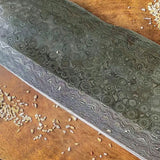 High Quality Customized 8-Inch Damascus Steel Chef Kitchen Cleaver Butcher Knife Stainless Steel Leather Sheath Food Industry (Nakiri Knife-6 )