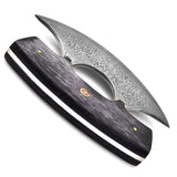 Handmade Custom Steel Pizza Cutter for Viking Lovers for Couples Anniversary Gifts Kitchen Chef Knife Free Leather Sheath Offer (Ullu Knife-2)