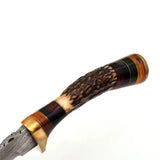 Top Quality Custom Handmade Damascus Steel Skinner Knife Top Selling Knives Best for Hiking & Viking (Skinner Knife-9)