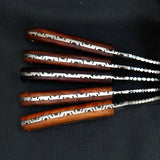 Best Quality Custom Handmade Damascus Steel Tracker Knife D2 Steel Blade with Rose Wood Handle for Hunting (Tracker Knife-13)