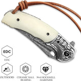 Custom Handmade Top Quality Damascus Steel Camping Knife Rose Wood Handle Pocket Knife Folding Knives (Folding Knife-49)