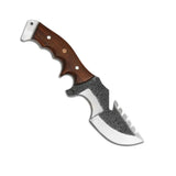 Custom Handmade Carbon Steel Tracker Knife with Rose Wood Handle & Fine Leather Sheath Bush Craft Survival Knives Hiking Knife (Tracker Knife-17)