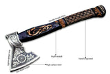 Custom Handmade D2 Steel Hunting Hand Forged Camping Axe Outdoor Single Head axe with Rose Wood Handle (Tomahawk Axe-76)