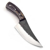 High Quality Custom 8-Inch Damascus Blade Kitchen Cleaver Boning Knife with Stainless Steel Handle and Leather Sheath Handmade (Skinner Knife-1)