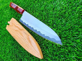 Handmade Knife Chef Knives , Carbon Steel Chef Knife ,Epoxy Resin Handle , Anniversary Gifts, Christmas Gifts (Chef Knife-5)