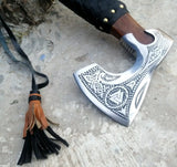 High Quality Industrial Grade Carbon Steel Blade Hatchet Axe Wood Handle Outdoor Hand Forged Camping Axe with Protected Cover (Tomahawk Axe-53)