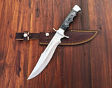 Handmade Bowie Knife Stainless Steel Blade Wooden Handle Movie Knife with Free Sheath | Birthday Gift | Outdoor Gift | (Bowie Knife-18)