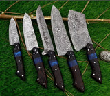 Professional Kitchen Damascus Steel Multi-Functional Chef Knife Set Handmade Blade for Precious Vegetables Pattern (Chef Knife-27)