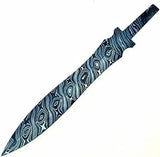 Hand Forged Blank Blade High Quality Damascus Steel Knife Multi-Functional Outdoor & Camping Knives (Blank Blade Knife-23)