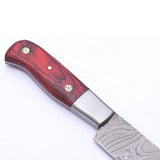 Handmade Damascus Steel Chef Knife Set with Pure Leather Sheath Custom Kitchen Knife for Dining (Chef Knife-33)