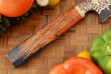 Chef's Knife - Gyuto - with Copper San Mai (13") Wooden Handle Chef Knife With Premium Leather Sheath(Chef Knife-1)