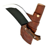 Custom Handmade Full Tang Hand Forged Serbian Cleaver Meat Cleaver Knife With Leather Sheath Butcher Knife (Nakiri Knife-66)