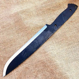 Hand Forged Custom Handmade Carbon Steel Chef Knife Blank Blade Full Tang Best for Your Outdoor Knives (Blank Blade Knife-7)