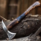 Top Quality Axe Manufacturer Tomahawk Carbon Steel Axe Camping With Wood Handle With Leather Sheath (Tomahawk Axe-59)