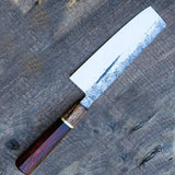 High Quality Customized Stainless Steel Chef Kitchen Cleaver Butcher Knife with Leather Sheath for Meat (Nakiri Knife-89)