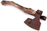 Custom Handmade Carbon Steel Viking Axe Bearded Axe Survival Outdoor axe With Wooden Handle (Tomahawk Axe-58)
