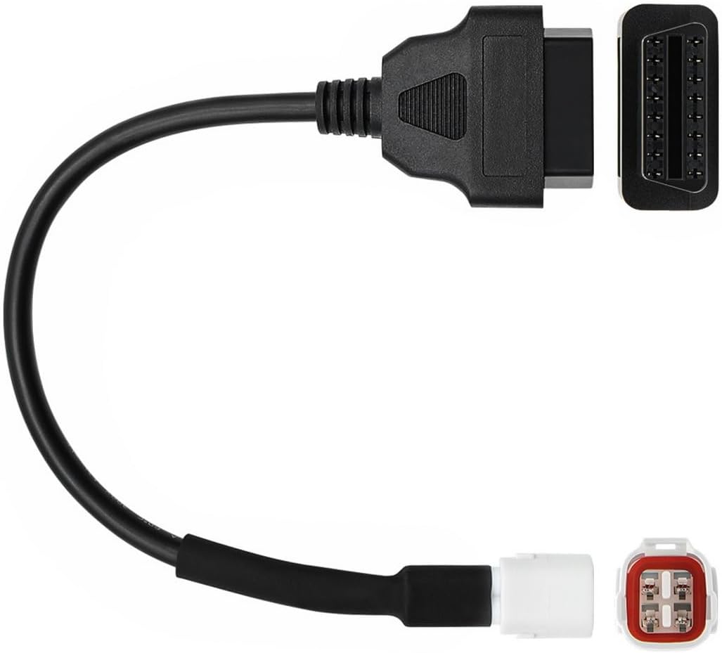 OBD2 OBDII Diagnostic Cable Adaptor 3 Pin to 16 Pin Compatible with Ya-ma ha Motorbike Motorcycle to OBD2 Kline