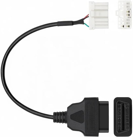 OBD 12 Pin to OBD2 16 Pin OBD2 Connector Adapter Compatible with 2012-2015 Tesla Model X/S