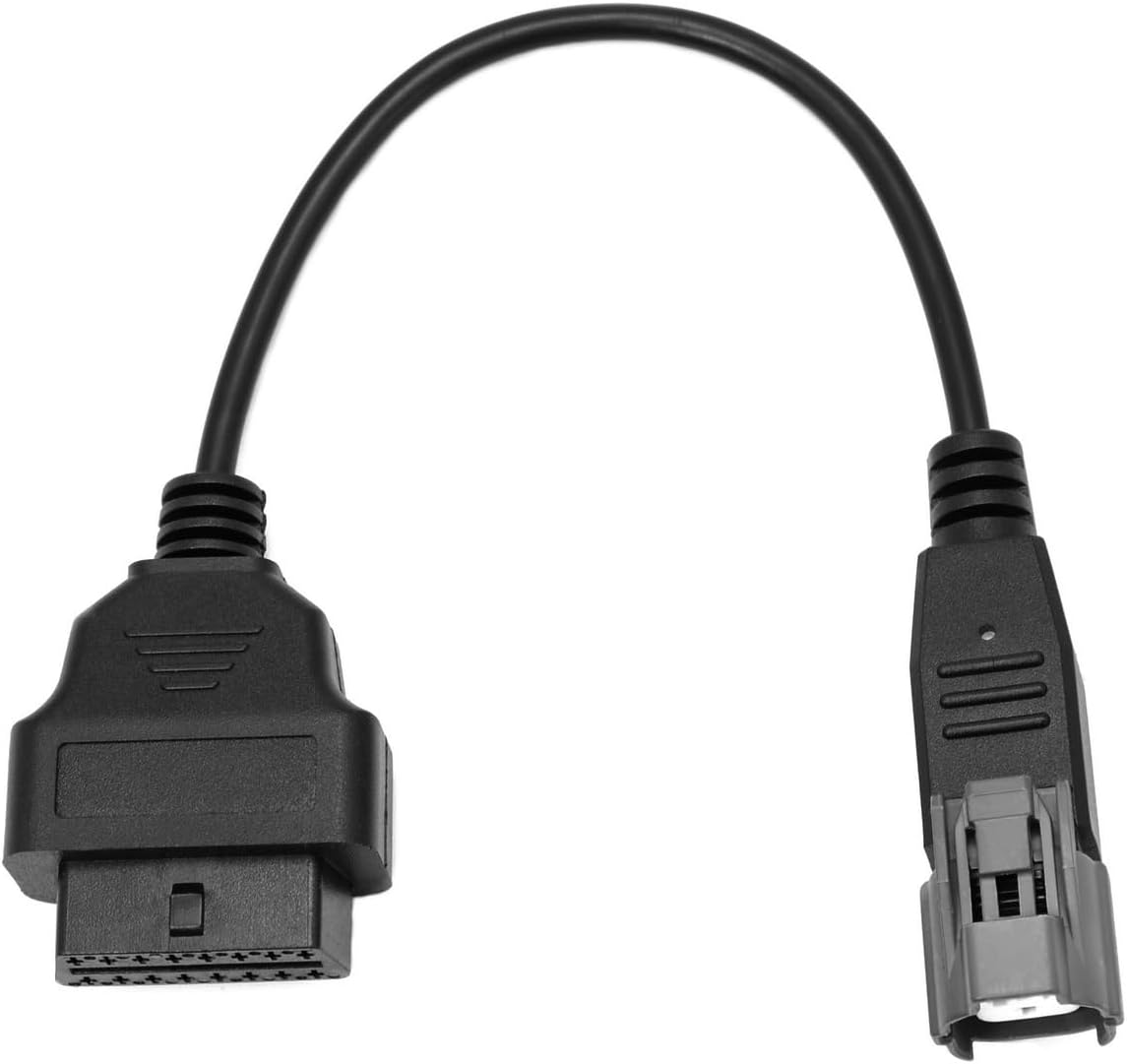OBD2 OBDII Motorbike Motorcycle Diagnostic Cable Adaptor 16 Pin to 3 Pin Compatible with Ya-ma ha Jet-Boat Mercury Marine Diagnostics Cable