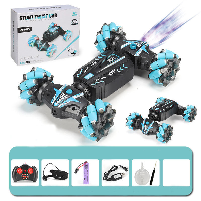 Gesture-Controlled Stunt RC Car – 4WD Drift Toy with Lights & Spray