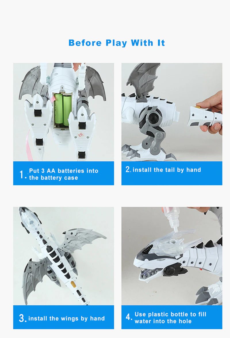 Big Dinosaur Toys Electric Spray Mechanical Sound Dinosaur Gift Box Little Boy Simulation Animal Model Birthday