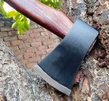High Quality Industrial Grade Carbon Steel Blade Wood Handle Hatchet Axe Hand Forged Outdoor Camping Tool with Protective Cover (Tomahawk Axe-69)