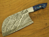 Pakka Wooden Handle Damascus Steel Heavy Duty Butcher Knife Houseware Chef Cleaver with Sheath (Nakiri Knife-2)