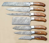 Professional Damascus Chef Knife Damascus Steel Chef and Top Quality Kitchen Knife Set with Pure Leather Sheath (Chef Knife-61)