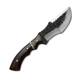Handmade Carbon Steel tracker Knife with Wood Handle and Leather Sheath Hunting Outdoor Camping tracker Knives (Tracker Knife-14)