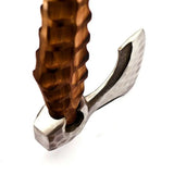 Custom Handmade Carbon Steel Hunting Axe with Ash Wood Handle Prefect Grip and Balanced Axe With Leather Sheath (Tomahawk Axe-35)