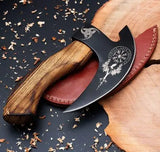 Original Custom Hand Forged Steel Pizza Axe Viking Bearded Chef Knife Best Carbon Steel Blade for Camping Christmas Gift (Pizza Axe-4)