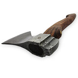 Custom Handmade Damascus Steel Axe with Wood Handle Perfect Grip and Balanced Industrial Grade Hatchet with Protected Cover (Tomahawk Axe-39)
