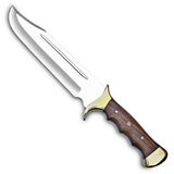 Handmade D2 Steel Knife Bundle 18 Inch Large Bowie Full Tang Fixed Blade Hunting Knives with Rosewood Handle (Bowie Knife-25)
