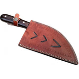 Handmade Custom D-2 Steel Damascus Cleaver Wenge Wood Handle Kitchen Butcher Knife for Chef Use Meat Cleave (Nakiri Knife-61)