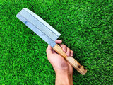 Handmade Carbon Steel Chef Cleaver Knife with Wooden Handle for Kitchen Usage Anniversary & Christmas Gifts (Chef Knife-12)