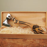 Best Quality Industrial Grade Carbon Steel Construction Blade with Wood Handle Gift for Friends and Fathers (Tomahawk Axe-16)
