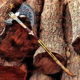 High Quality Stainless Steel Construction Hatchet Blade Brass and Rosewood Handle Top Zinc Metal Bottom Elegant Design (Tomahawk Axe-18)