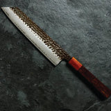 Handmade High Carbon Steel Handforged on Blade Kitchen Japanese Chef Knife With Premium Leather Sheath (Chef Knife-109)