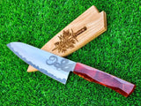 Handmade Knife Chef Knives , Carbon Steel Chef Knife ,Epoxy Resin Handle , Anniversary Gifts, Christmas Gifts (Chef Knife-5)