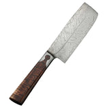 Customized Chef Cleaver Stainless Steel Cleaver Etching On Blade Cleaver Butcher Knife With Ebony Wood Handle For Kitchen Uses. (Nakiri Knife-80)