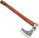Custom Handmade 19-Inch D2 Steel Axe Damascus Steel Hunting Hatchet Wood Handle Industrial Forged Camping Tool Protected Cover (Tomahawk Axe-64)