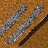 Handmade Custom Damascus Steel Full Tang Knife 8-inch High Quality Hand Forged Chef Knife for Kitchen Use (Blank Blade Knife-21)