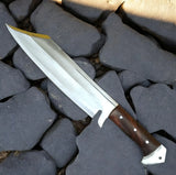 Professional High Quality Custom Handmade High Carbon Steel 5160 Chef Cleaver Butchers Knife Meat Cleaver (Bowie Knife-24)