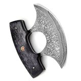 Handmade Custom Steel Pizza Cutter for Viking Lovers for Couples Anniversary Gifts Kitchen Chef Knife Free Leather Sheath Offer (Ullu Knife-2)