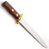 Vintage Bowie Knife – High Polished Custom Handmade Stainless Steel Bowie Knife, Perfect Grip with Wood Handle, Gift for Hunter, 8-Inch Blade Length (Bowie Knife-11)