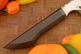 Handmade High San Mai Bunka Chef's Knife 13" Etching on Blade Kitchen Chef Knife With Premium Leather Sheath (Chef Knife-2)