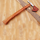 Custom D2 Steel Tomahawk High-Strength Outdoor Camping Hatchet Wood Handle Leather Sheath Industrial Damascus Steel Axe Head DIY (Tomahawk Axe-84)