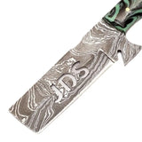 Custom Handmade Damascus Steel Skinner Pocket Knife Professional Resin Sheath Handle Wood Protective Cover Stainless (Skinner Knife-4)