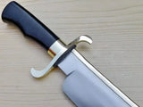 Custom Hand Made Spring Steel (5160) 20" Alamo Musso Bowie Knife Micarta Handle With Leather Sheath (Bowie Knife-20)